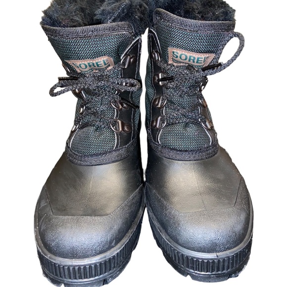 Vintage Sorel Kaufman Winter Boots Women's size 7 Waterproof Canada Green/Black - Picture 3 of 11
